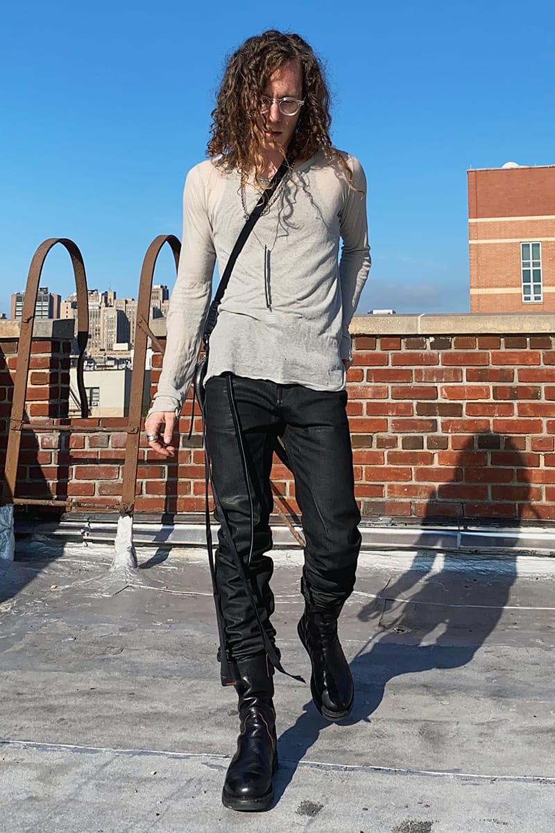 rick owens waxed pants