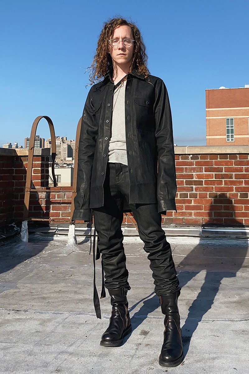 Rick Owens PERFORMA FW20 Made in Japan Collection Self Edge exclusive black-wax Workwear Type III jeans 