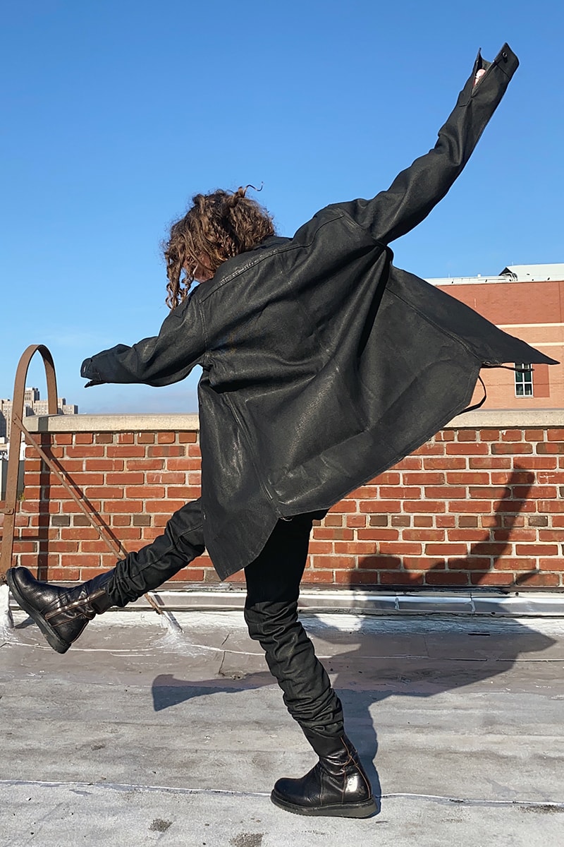Rick Owens PERFORMA FW20 Made in Japan Collection Self Edge exclusive black-wax Workwear Type III jeans 