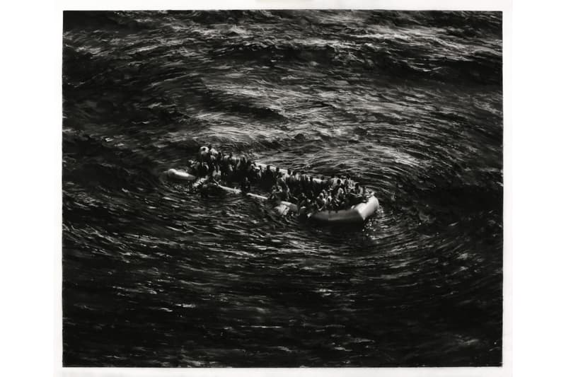 robert longo storm of hope exhibition jeffrey deitch gallery los angeles charcoal drawings sculptures