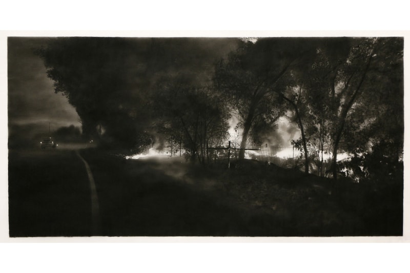 robert longo storm of hope exhibition jeffrey deitch gallery los angeles charcoal drawings sculptures