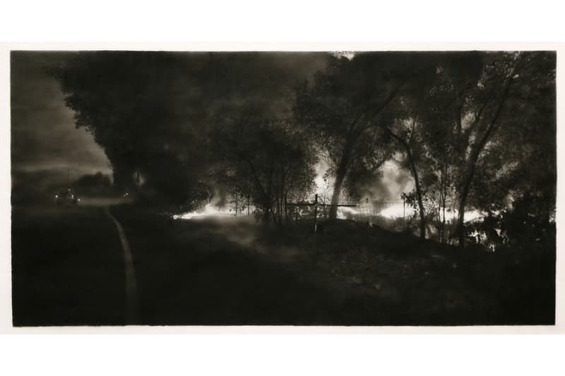 robert longo storm of hope exhibition jeffrey deitch gallery los angeles charcoal drawings sculptures