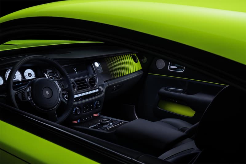 rolls royce black bade neon nights collection wraith dawn cullinan lime rock green eagle rock red mirabeau blue