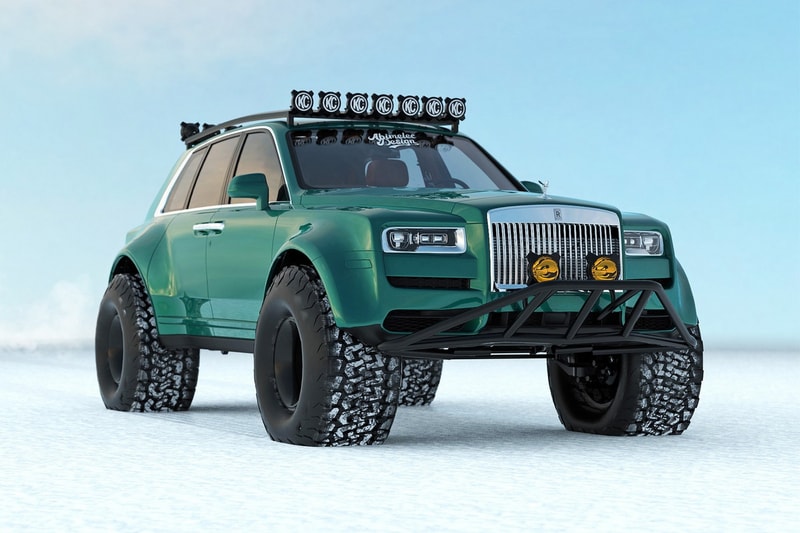 Rolls-Royce Cullinan Off-Road SUV 4x4 Snow Monster Truck Apocalypse Rendering Abimelec Arellano Custom Tuning Power Speed Performance Figures Lights Bars Tuned