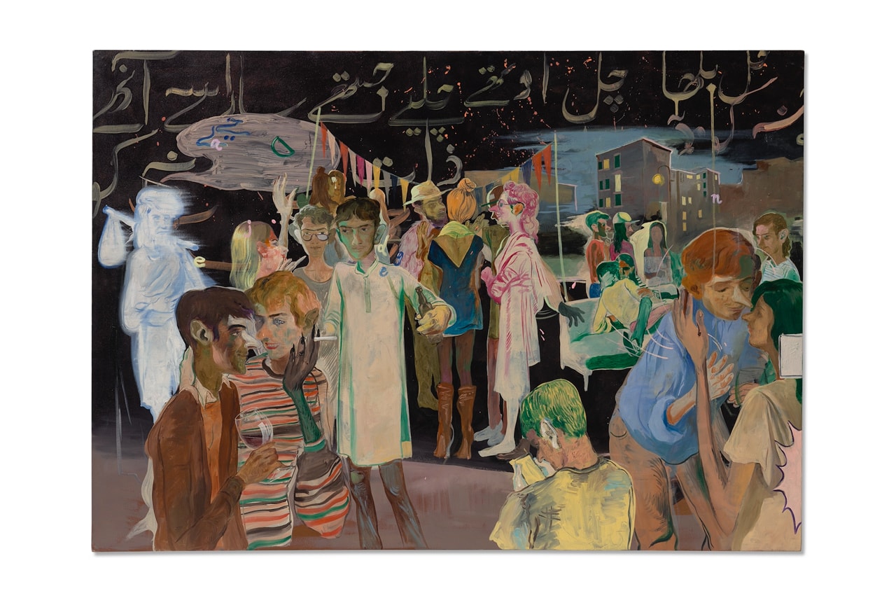 salman toor rooftop party with ghosts christies auction new york contemporary art sale