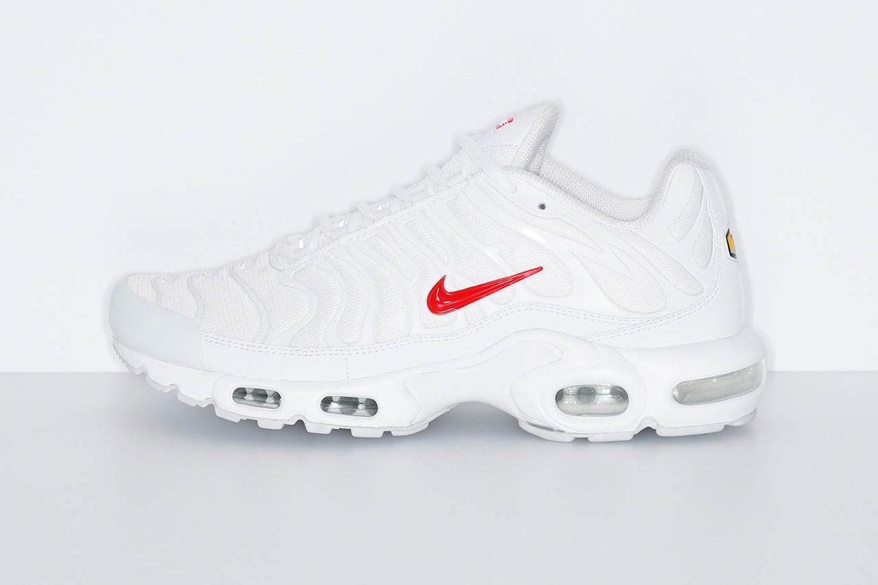 supreme nike sportswear air max plus tn white red official release date info photos price store list buying guide