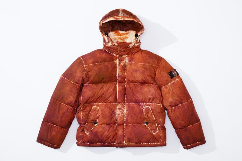 Supreme Stone Island Fall Winter 2020 Collection release Info Collaboration Crinkle Down Jacket nylon Cargo Pant cotton Top nylon Shoulder Bag nylon 6-Panel cotton corduroy Jacket Pant Crusher cotton Hooded Sweatshirt Sweatshort custom dye Glow-in-the-Dark Balaclava Baruffaldi Rek Goggles