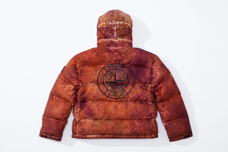 Supreme Stone Island Fall Winter 2020 Collection release Info Collaboration Crinkle Down Jacket nylon Cargo Pant cotton Top nylon Shoulder Bag nylon 6-Panel cotton corduroy Jacket Pant Crusher cotton Hooded Sweatshirt Sweatshort custom dye Glow-in-the-Dark Balaclava Baruffaldi Rek Goggles