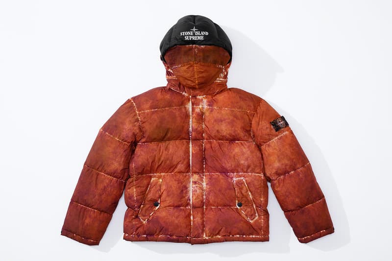 Supreme Stone Island Fall Winter 2020 Collection release Info Collaboration Crinkle Down Jacket nylon Cargo Pant cotton Top nylon Shoulder Bag nylon 6-Panel cotton corduroy Jacket Pant Crusher cotton Hooded Sweatshirt Sweatshort custom dye Glow-in-the-Dark Balaclava Baruffaldi Rek Goggles