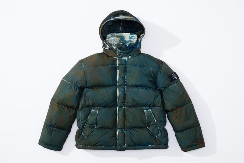 Supreme Stone Island Fall Winter 2020 Collection release Info Collaboration Crinkle Down Jacket nylon Cargo Pant cotton Top nylon Shoulder Bag nylon 6-Panel cotton corduroy Jacket Pant Crusher cotton Hooded Sweatshirt Sweatshort custom dye Glow-in-the-Dark Balaclava Baruffaldi Rek Goggles