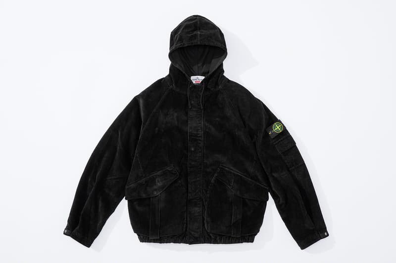 Supreme Stone Island Fall Winter 2020 Collection release Info Collaboration Crinkle Down Jacket nylon Cargo Pant cotton Top nylon Shoulder Bag nylon 6-Panel cotton corduroy Jacket Pant Crusher cotton Hooded Sweatshirt Sweatshort custom dye Glow-in-the-Dark Balaclava Baruffaldi Rek Goggles