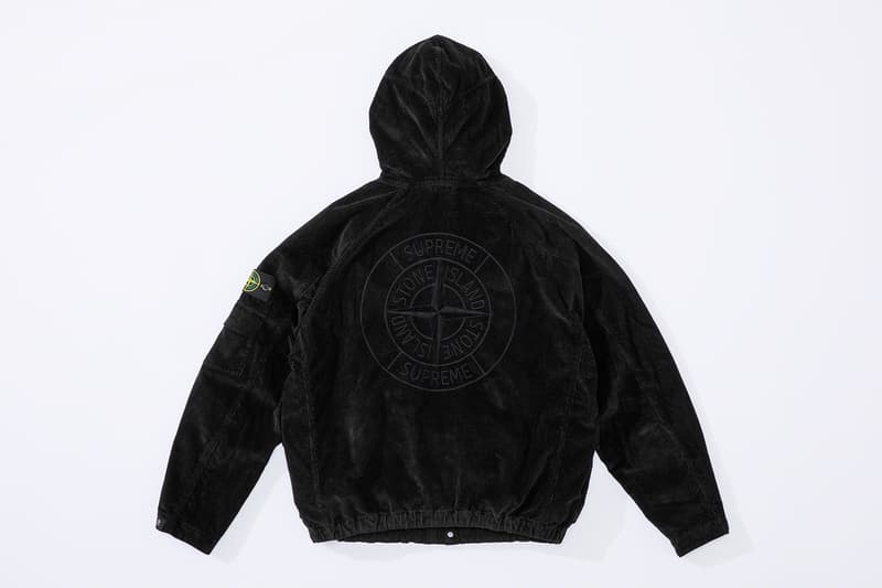 Supreme Stone Island Fall Winter 2020 Collection release Info Collaboration Crinkle Down Jacket nylon Cargo Pant cotton Top nylon Shoulder Bag nylon 6-Panel cotton corduroy Jacket Pant Crusher cotton Hooded Sweatshirt Sweatshort custom dye Glow-in-the-Dark Balaclava Baruffaldi Rek Goggles