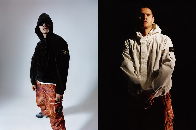 Supreme Stone Island Fall Winter 2020 Collection release Info Collaboration Crinkle Down Jacket nylon Cargo Pant cotton Top nylon Shoulder Bag nylon 6-Panel cotton corduroy Jacket Pant Crusher cotton Hooded Sweatshirt Sweatshort custom dye Glow-in-the-Dark Balaclava Baruffaldi Rek Goggles