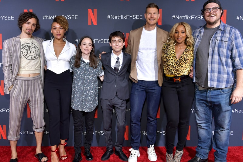 Netflix Renew The Umbrella Academy Season 3 three shows series tv superhero streaming episodes Robert Sheehan Ellen Page Emmy Raver-Lampman Tom Hopper David Castañeda Justin H Min Aidan Gallagher Ritu Arya Colm Feore