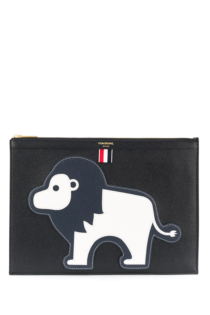 Thom Browne Fall 2020 Animal Icon Leather Bags, Goods fw20 collection menswear womenswear hector wallet passport card holder accessories leather pebble italy limited edition monkey bear cheetah elephant giraffe hippo lion pig rabbit rat sheep zebra