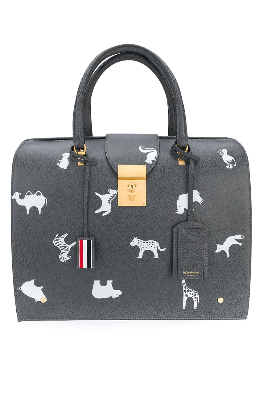 Thom Browne Fall 2020 Animal Icon Leather Bags, Goods fw20 collection menswear womenswear hector wallet passport card holder accessories leather pebble italy limited edition monkey bear cheetah elephant giraffe hippo lion pig rabbit rat sheep zebra