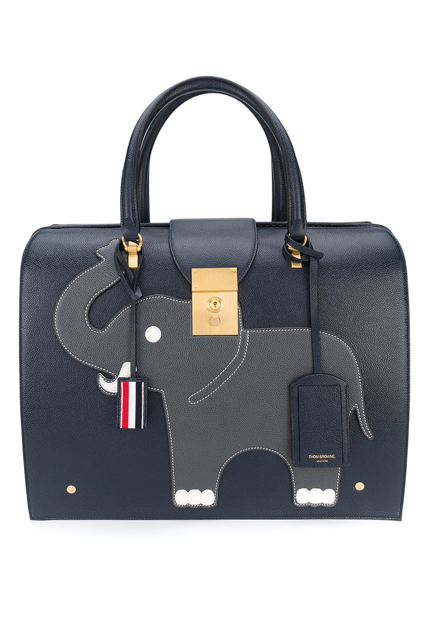 Thom Browne Fall 2020 Animal Icon Leather Bags, Goods fw20 collection menswear womenswear hector wallet passport card holder accessories leather pebble italy limited edition monkey bear cheetah elephant giraffe hippo lion pig rabbit rat sheep zebra
