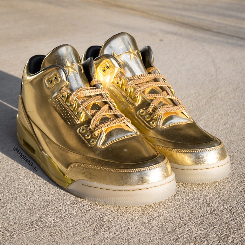 usher raymond air jordan brand 3 metallic gold pe sample 1 of 10 official release date info photos price store list buying guide 2014