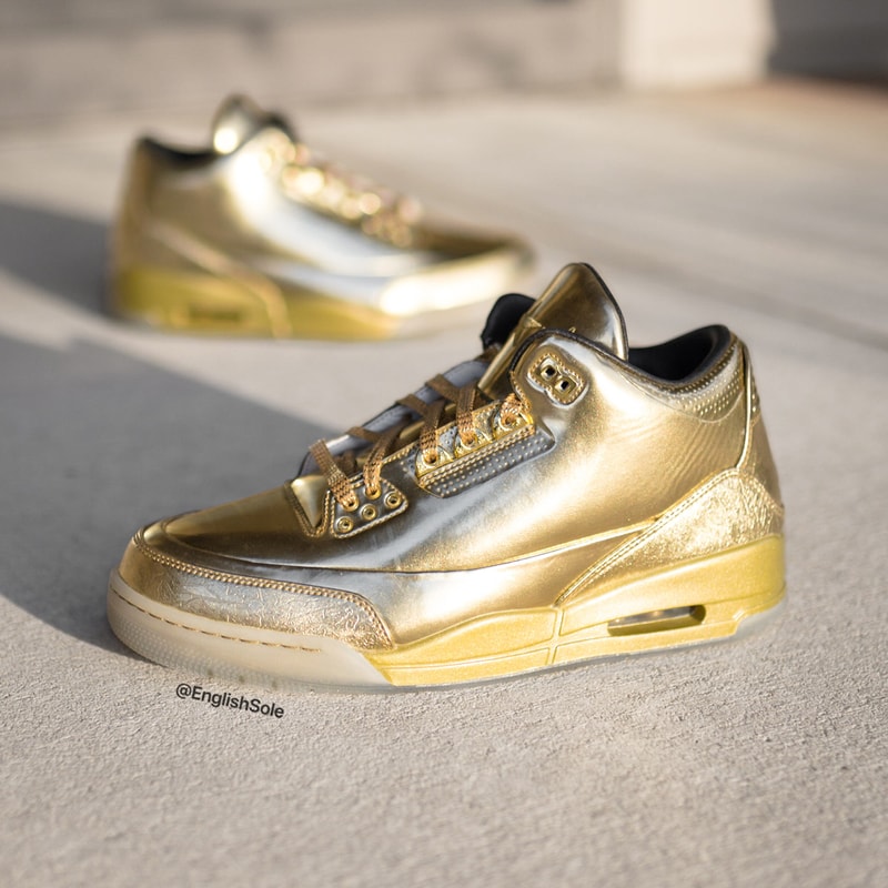 usher raymond air jordan brand 3 metallic gold pe sample 1 of 10 official release date info photos price store list buying guide 2014