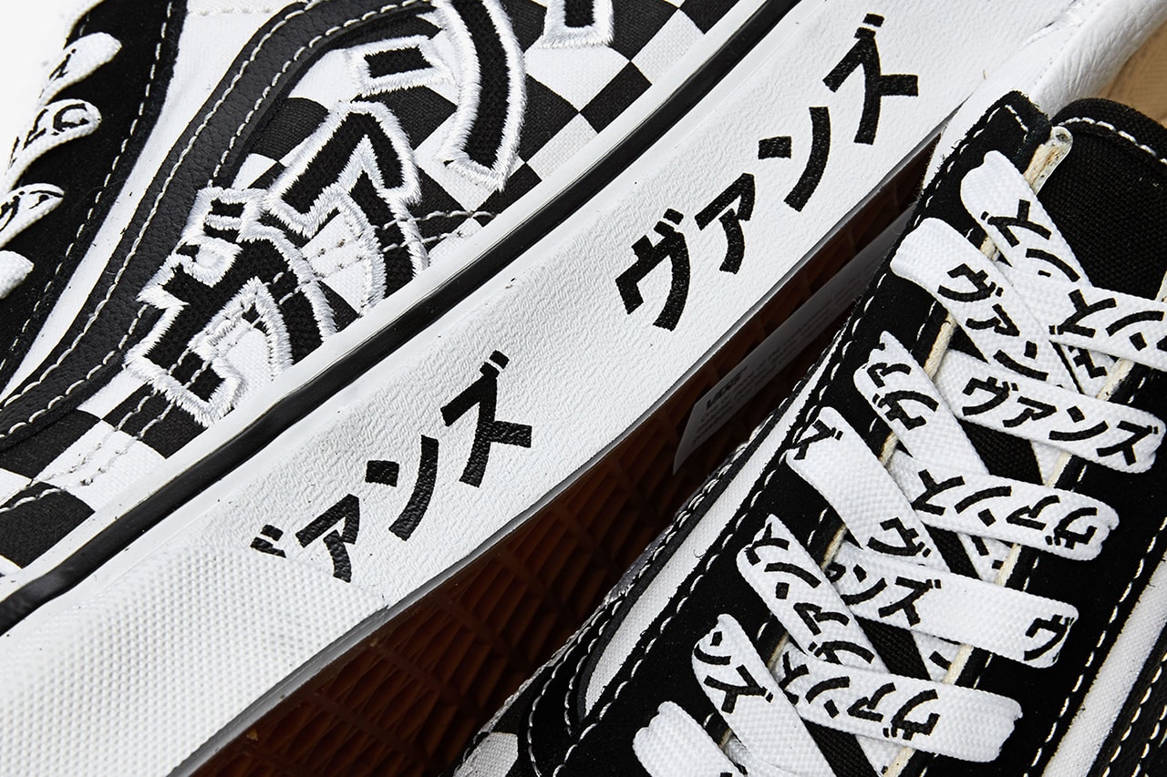 Vans Old Skool "Japanese Type" katakana Black White Checkerboard Print Graphic Kanji Letters Traditional Typography Fall Winter 2020 Footwear Shoes Skateboarding Sneakers Drop Date Release Information Sivasdescalzo