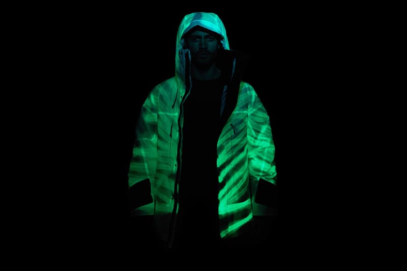 Vollebak solar charged glow in the dark jacket fall winter 2020 innovative outerwear fill down when does it drop