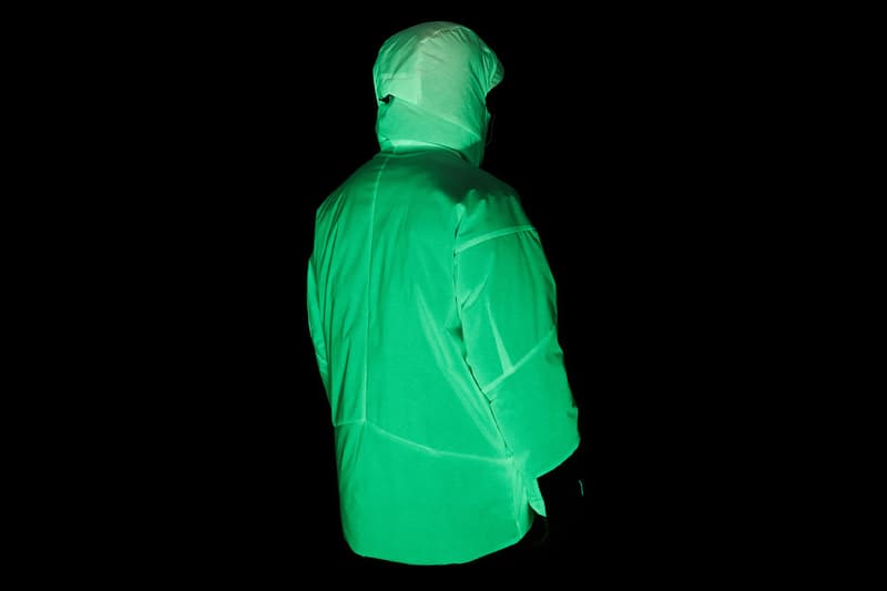 Vollebak solar charged glow in the dark jacket fall winter 2020 innovative outerwear fill down when does it drop
