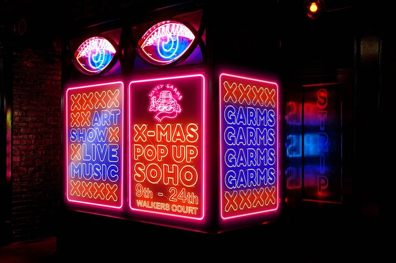 wavey garms xxxmas pop up soho walker's court info streetwear art exhibit
