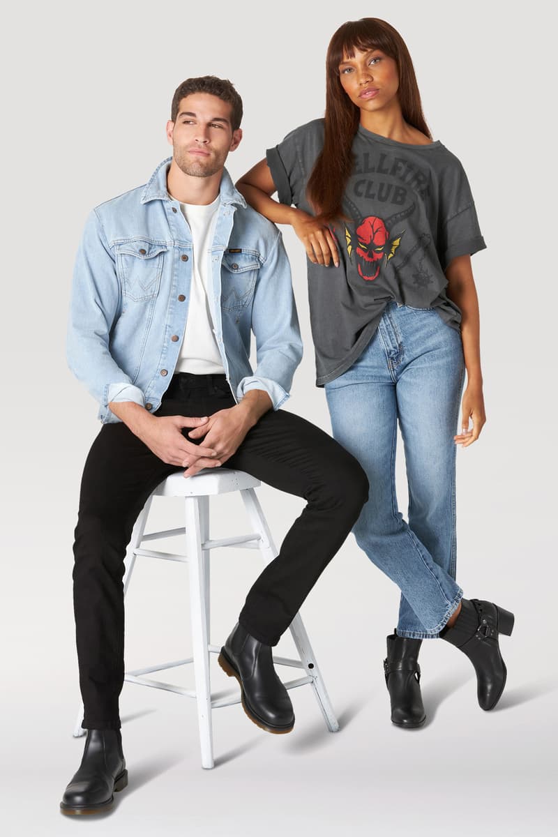 Collection launch Hellfire club inspired 80s 18th century Britain and Ireland historical crew a men’s t-shirt, women’s t-shirt & gender neutral denim jacket
