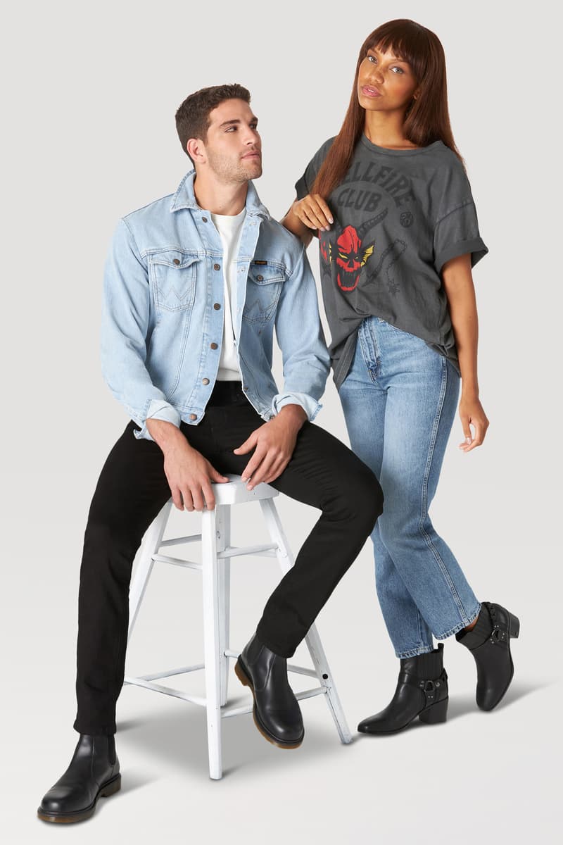 Collection launch Hellfire club inspired 80s 18th century Britain and Ireland historical crew a men’s t-shirt, women’s t-shirt & gender neutral denim jacket