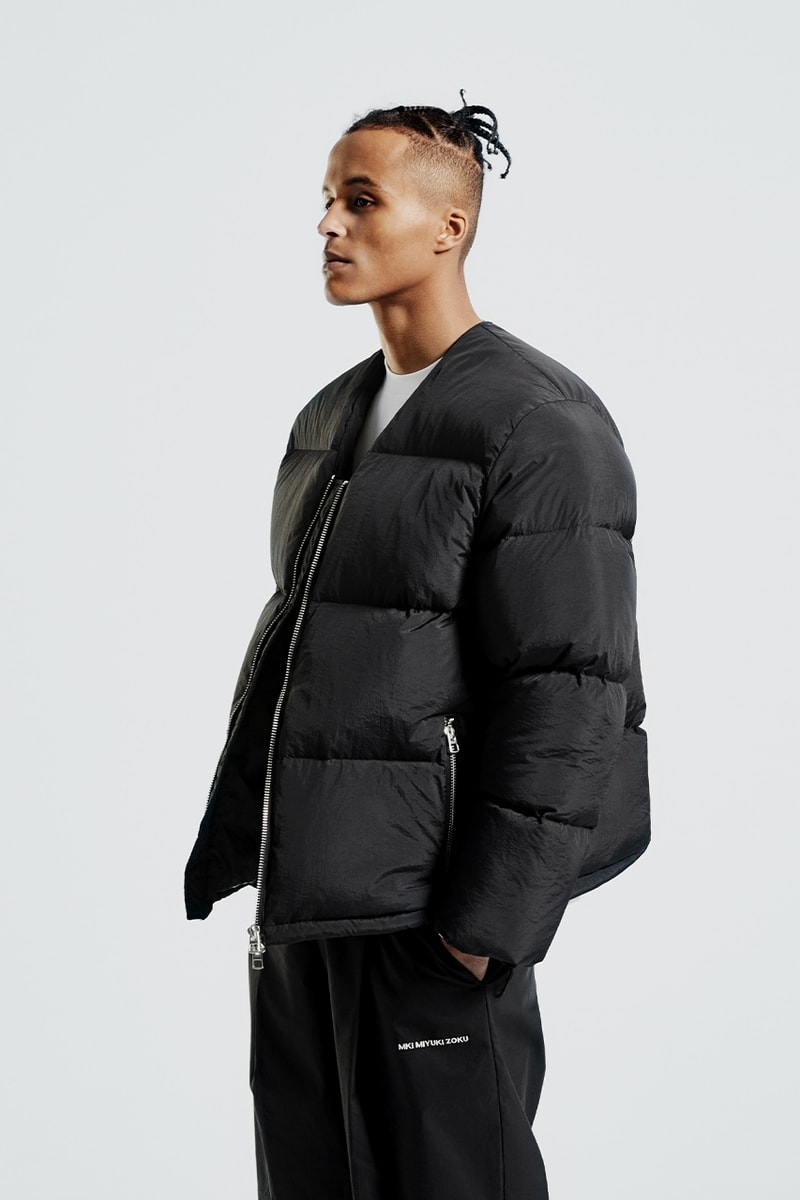 MKI fall winter 2020 padded down collection duck down outerwear crinkled nylon vest jacket liner