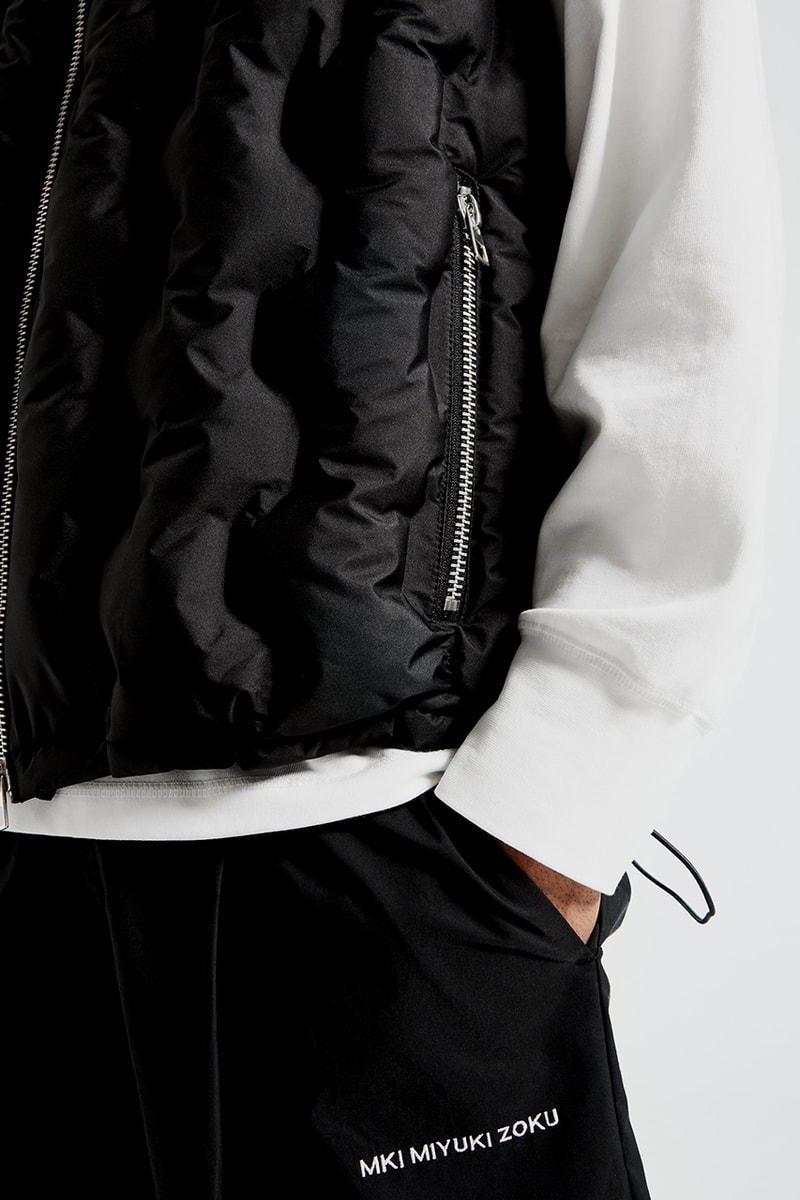 MKI fall winter 2020 padded down collection duck down outerwear crinkled nylon vest jacket liner