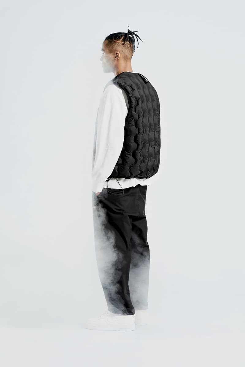 MKI fall winter 2020 padded down collection duck down outerwear crinkled nylon vest jacket liner