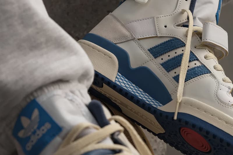 adidas Originals Forum 84 High "Off White/Blue/Footwear White" FY7793 OG 1984 Basketball Sneaker Colorway Vintage Retro Hightop Shoe Trainer Release Information Drop Date Closer First Look