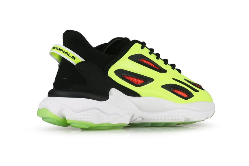 adidas Originals Ozweego Celox "Core Black / Solar Yellow / Solar Red" H68622 Adiprene Adiprene+ EVA Midsole YEEZY 700 V3 Styling Drop Date Closer Look Release Information Technical Shoe Three Stripes Trefoil