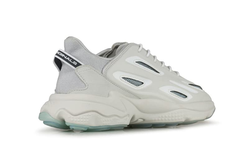 adidas Originals Ozweego Celox "Grey One / Cloud White / Halo Blue" cl Adiprene Adiprene+ EVA Midsole YEEZY 700 V3 Styling Drop Date Closer Look Release Information Technical Shoe Three Stripes Trefoil