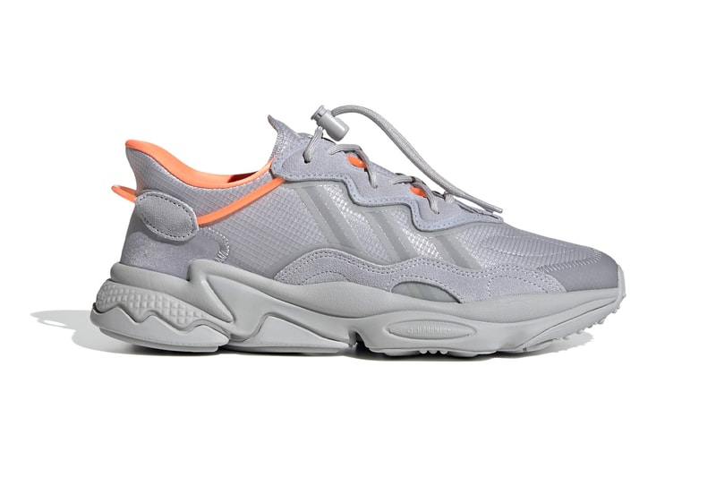 Adidas ozweego halo silver grey screaming orange gray sneaker release information