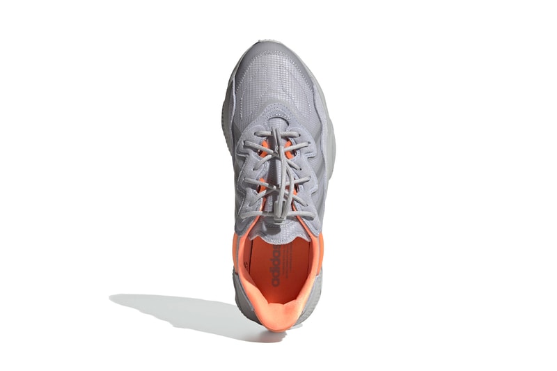 Adidas ozweego halo silver grey screaming orange gray sneaker release information