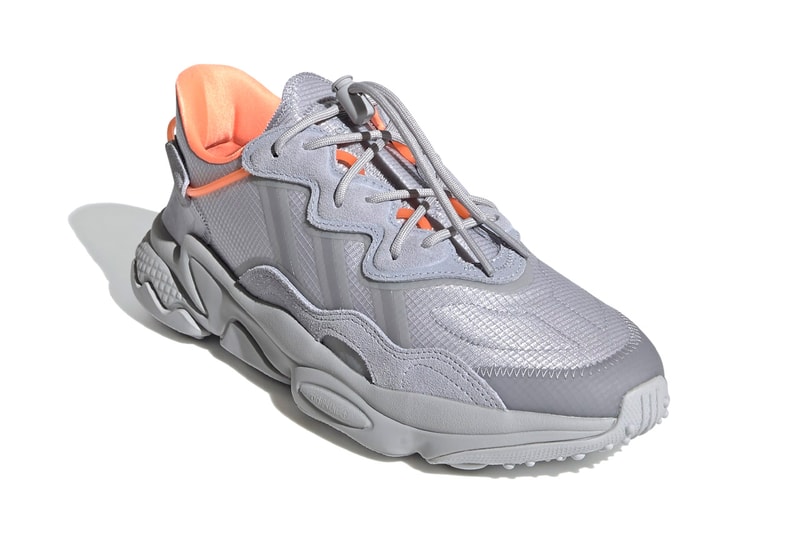 Adidas ozweego halo silver grey screaming orange gray sneaker release information
