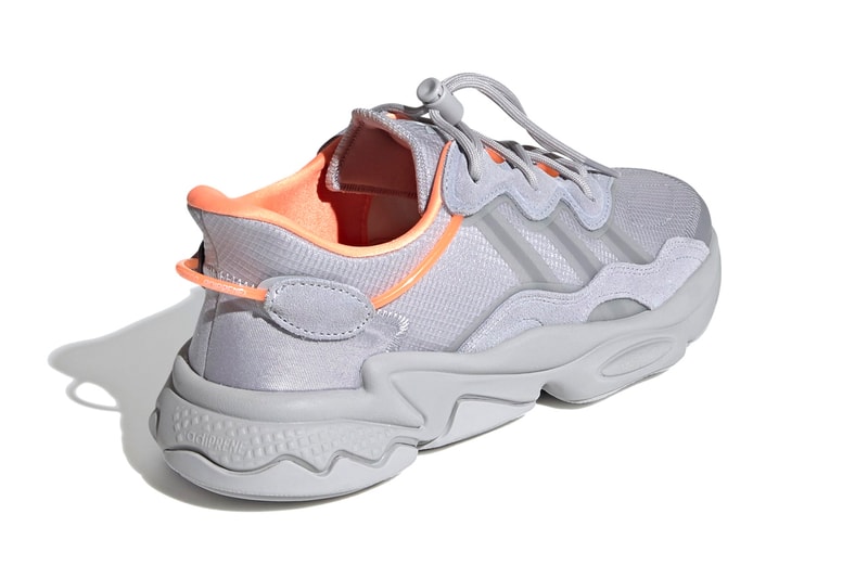 Adidas ozweego halo silver grey screaming orange gray sneaker release information