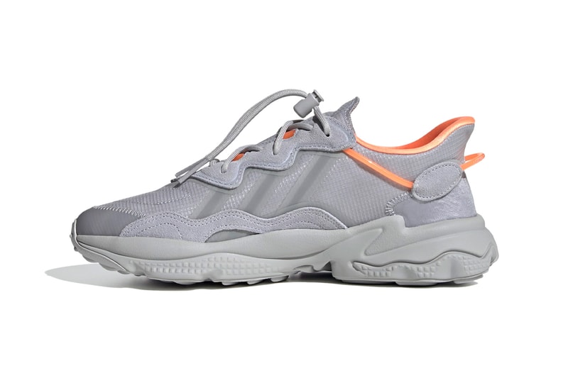 Adidas ozweego halo silver grey screaming orange gray sneaker release information