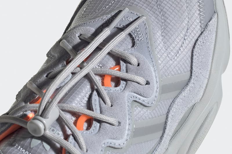 Adidas ozweego halo silver grey screaming orange gray sneaker release information