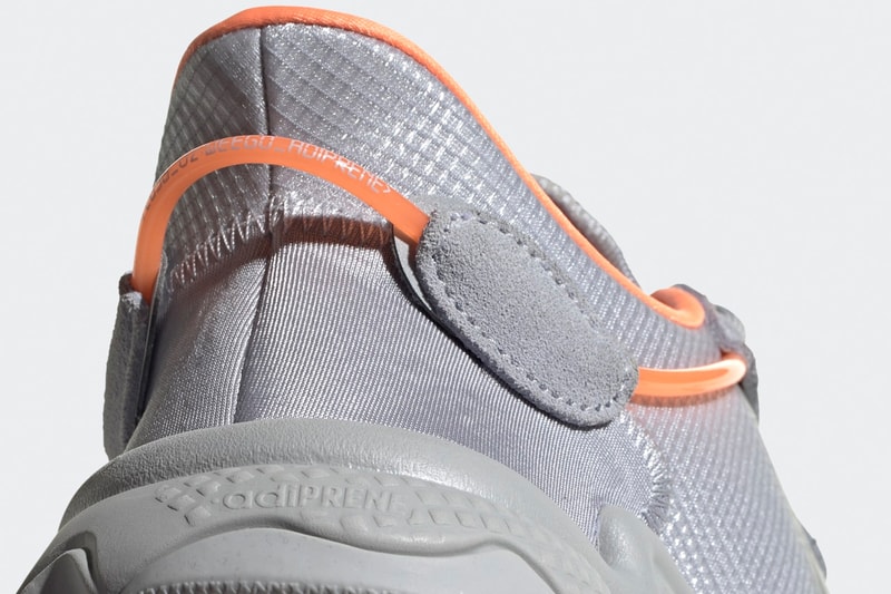 Adidas ozweego halo silver grey screaming orange gray sneaker release information