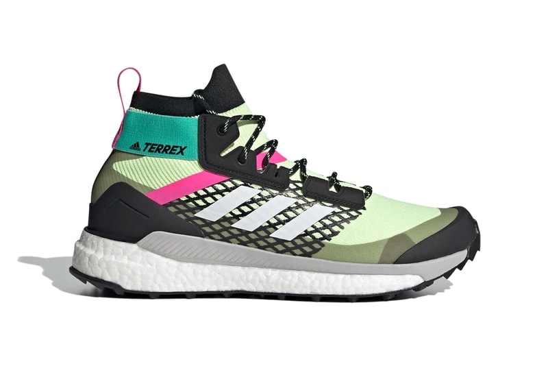 adidas terrex free hiker primeblue hi res yellow crystal white core black green pink FY7334 official release date info photos price store list buying guide