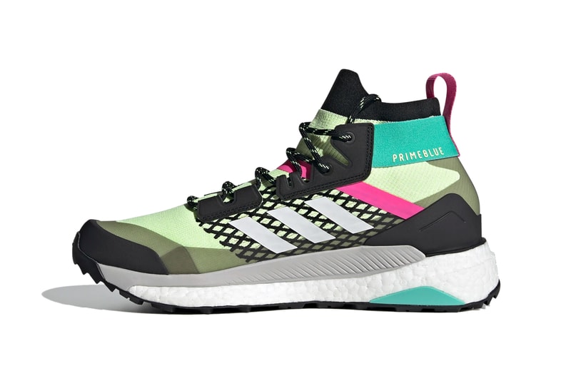 adidas terrex free hiker primeblue hi res yellow crystal white core black green pink FY7334 official release date info photos price store list buying guide
