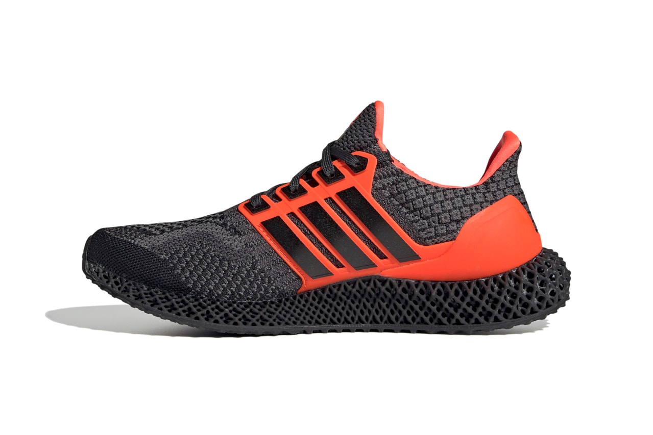 adidas Ultra4D "Core Black/Solar Red" G58159 "Core Black/Cloud White/Carbon" G58158 Release Information First Look Drop Date Cop Three Stripes Future Four Dimension Light Oxygen Resin Technology Footwear Shoe Sneaker Trainer UltraBOOST OG