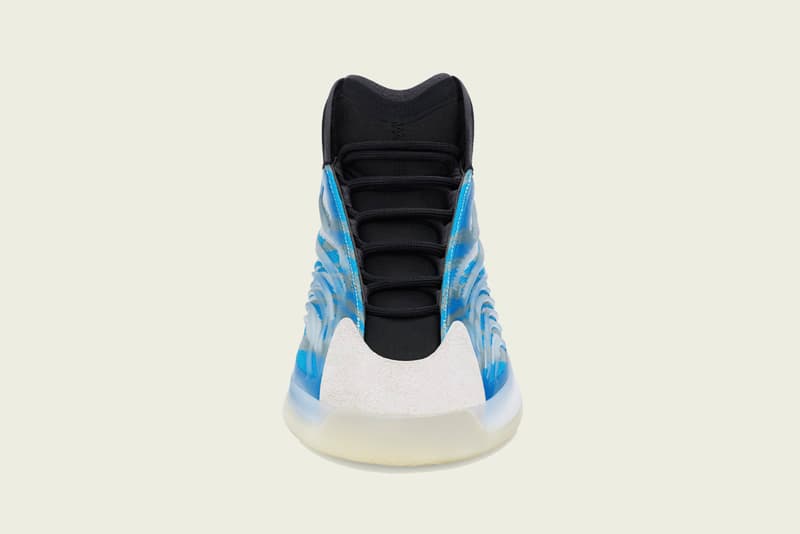 adidas YEEZY BSKTBL QNTM "Frozen Blue" Release Information Kanye West 700 V3 "Azareth" Colorway Basketball Sneaker High Top Primeknit Ankle Support Drop Date Release Information Closer First Look Three Stripes Ye