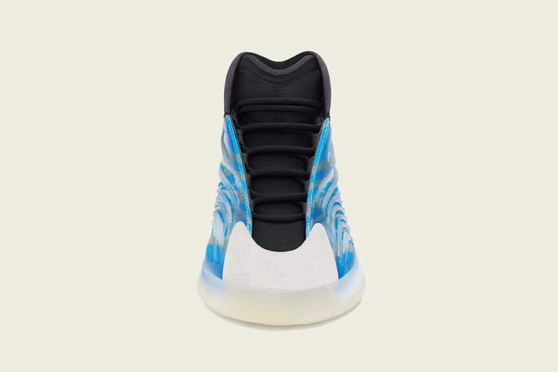 adidas YEEZY BSKTBL QNTM "Frozen Blue" Release Information Kanye West 700 V3 "Azareth" Colorway Basketball Sneaker High Top Primeknit Ankle Support Drop Date Release Information Closer First Look Three Stripes Ye