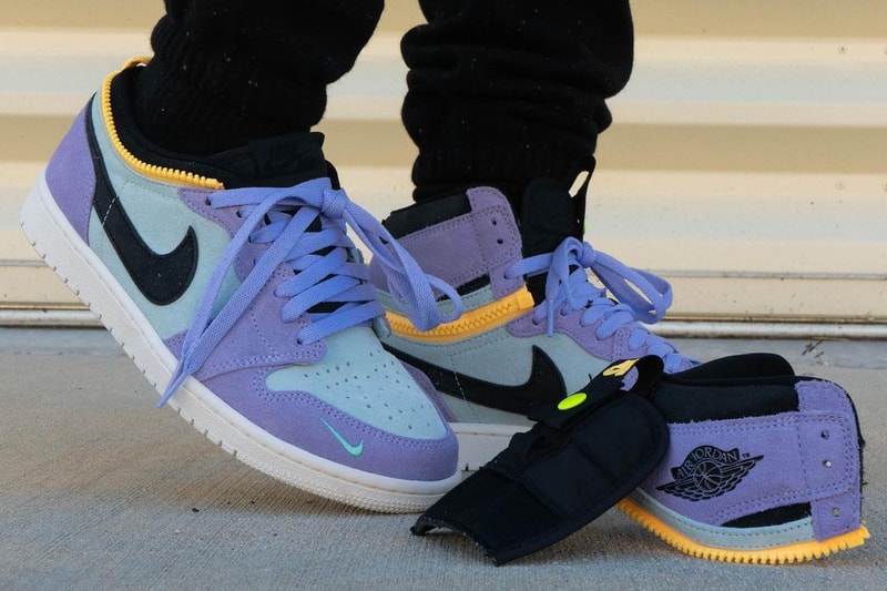 air jordan brand 1 high switch purple pulse glacier blue sail black CW6576 500 official release date info photos price store list buying guide