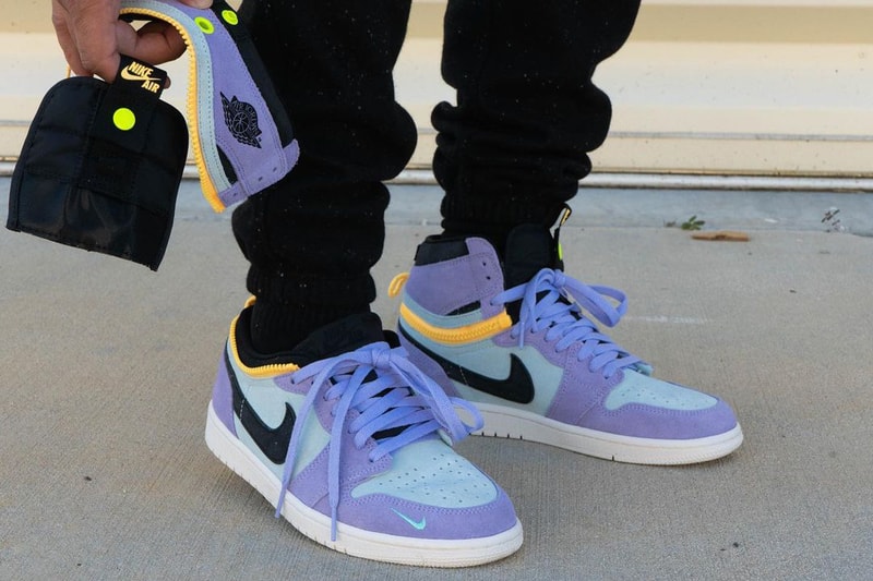 air jordan brand 1 high switch purple pulse glacier blue sail black CW6576 500 official release date info photos price store list buying guide