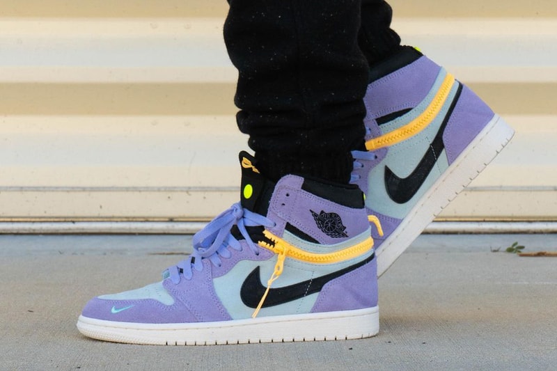 air jordan brand 1 high switch purple pulse glacier blue sail black CW6576 500 official release date info photos price store list buying guide